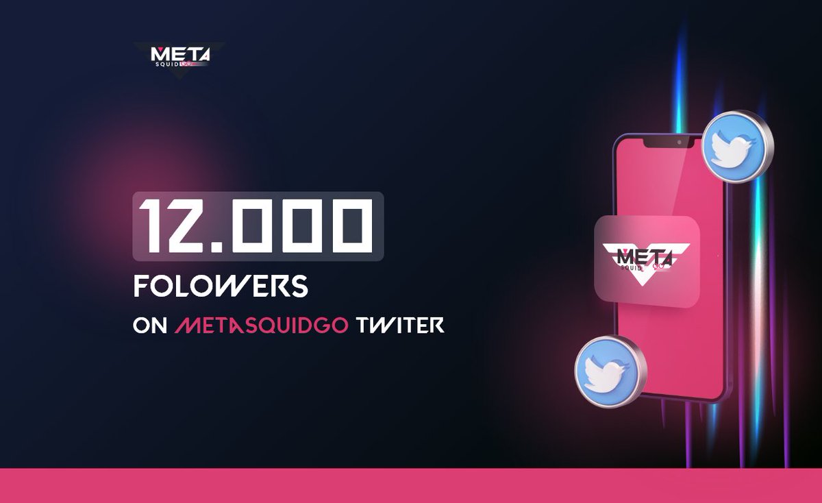 metasquidgo's tweet photo. We just started and already 12K followers on Twitter!!
METASQUIDGO will be very viral! Let's go to the moon together 🚀🚀 #metasquidgo #metaverse #squidgame #BSCGem #NFT #cryptocurrency https://t.co/0SStRh3HBK