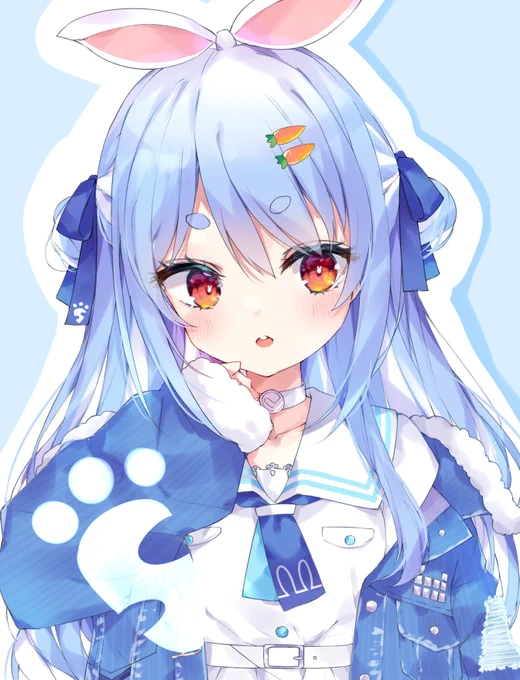 #ぺこらーと
#兎田ぺこら新衣装 
新衣装ぺこら💙 