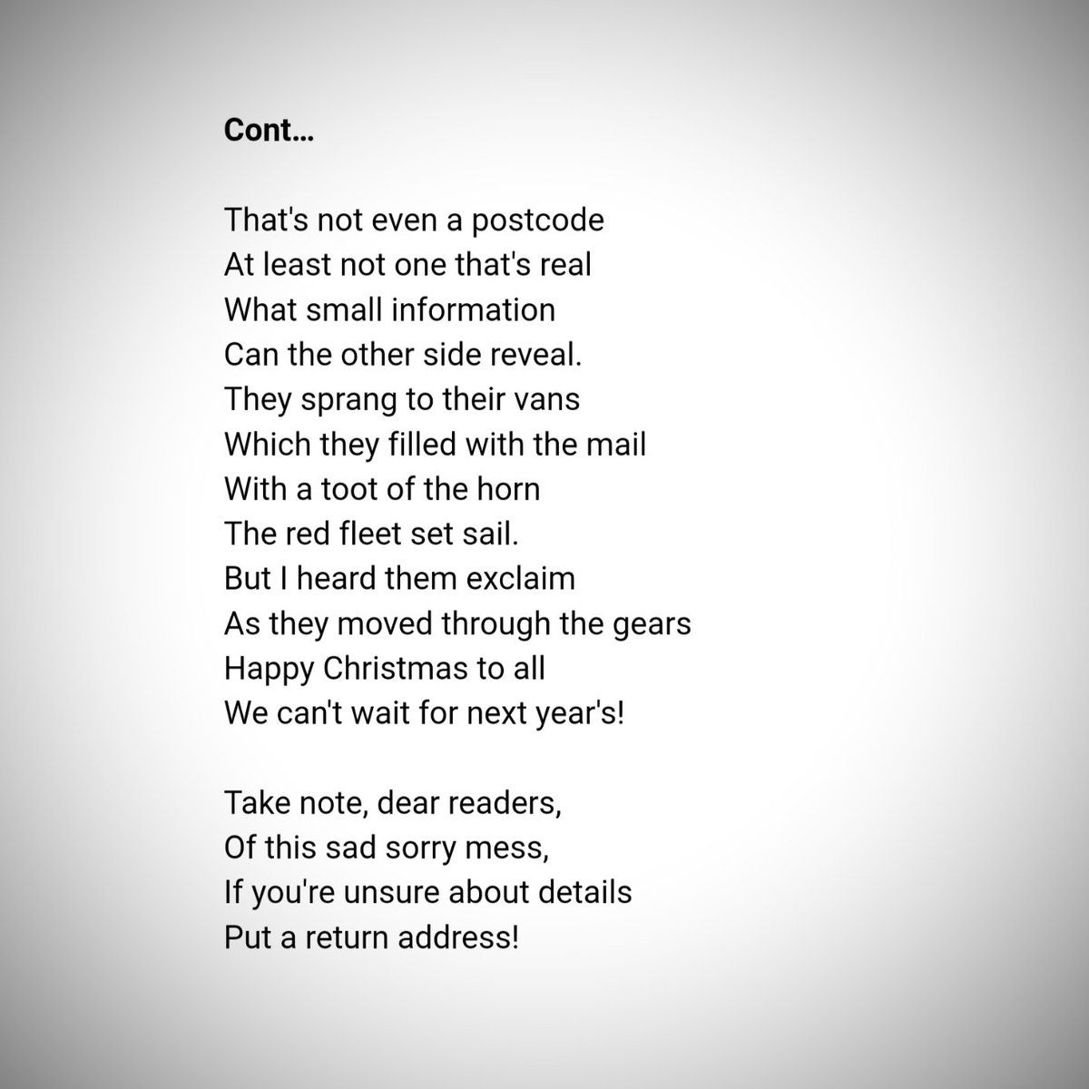 Today's #poem: The Card Before Christmas
#POEMS #poetry #poetrylovers #poetrycommunity #poetrytwitter #WritingCommunity #Christmas #postie #royalmail #myroyalmailround