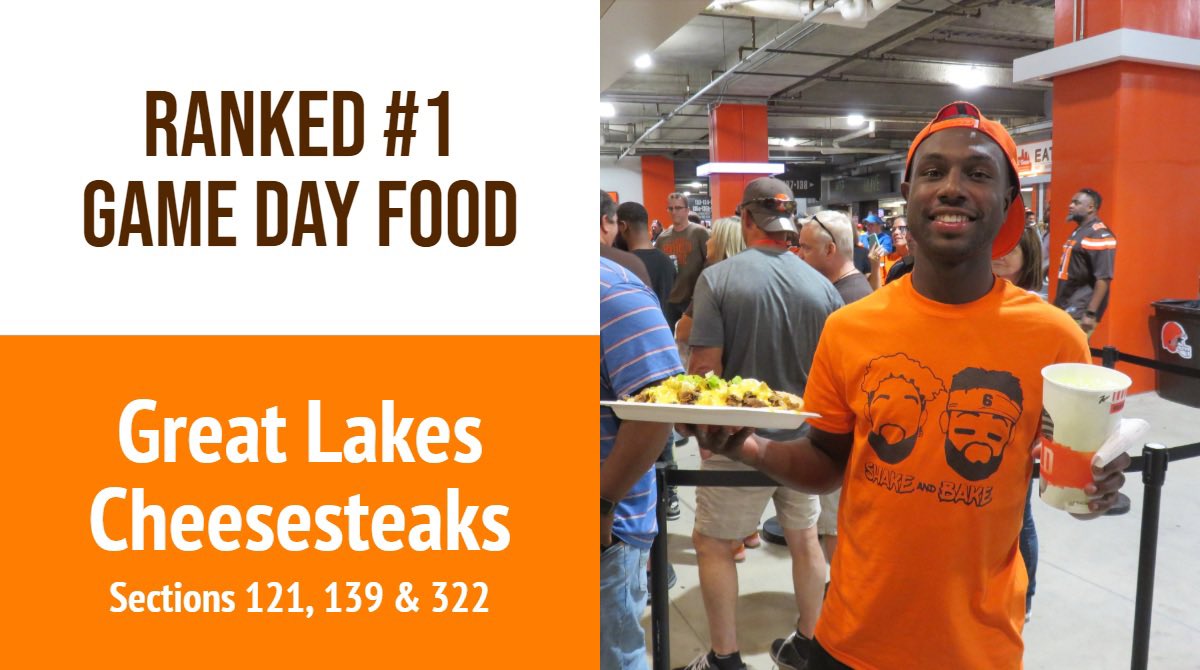 Saturday? Sunday? Monday?Our famous cheesesteaks taste amazing on any <a href="/Browns/">Cleveland Browns</a> gameday at <a href="/FEStadium/">#DawgPound</a>!

#CLEvsLAS #Browns #RaiderNation <a href="/cbhospitality/">CB Hospitality Group</a> <a href="/rock1chef/">rock1chef</a>