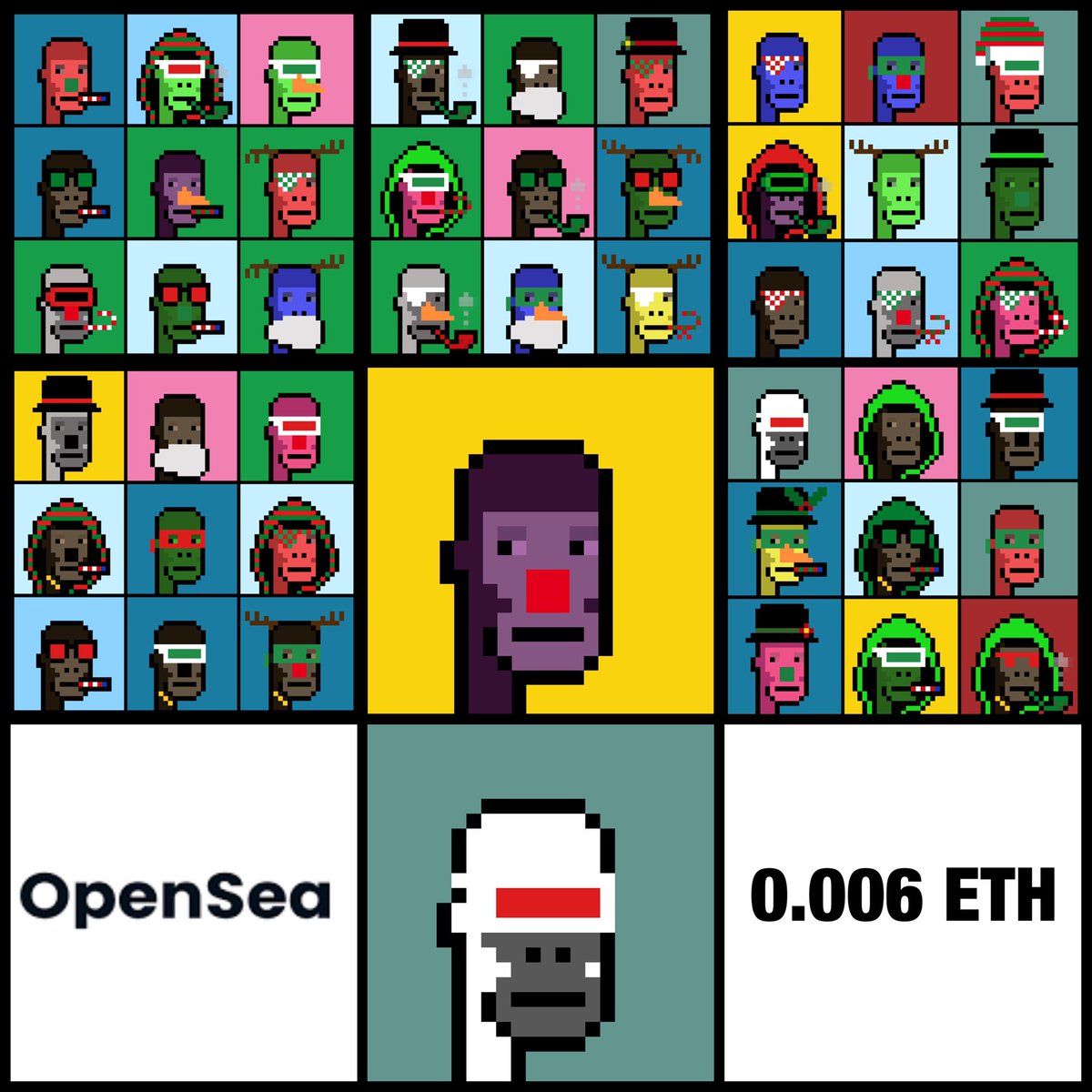 jahnfts's tweet photo. KryptoBoredApe Christmas Collection #29-75 Has Been Listed 
@opensea link in bio 
#nft #nftart #art #digitalart #cryptoart #nftartist #crypto #kryptoape #nfts #jahnfts #ethereum #nftcommunity #nftcollector #blockchain #cryptocurrency #bitcoin #artist https://t.co/4Ph9BbvJtn