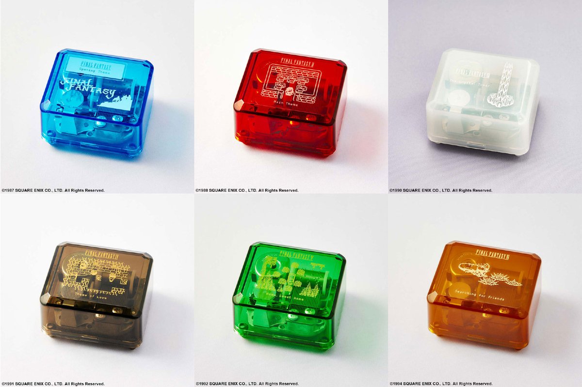 AmiAmi_English's tweet photo. 🎵Pre-Order Open!🎵
Final Fantasy Music Boxes (Square Enix)
✨FF Opening Theme
✨FFII Main Theme
✨FFIII Crystal Tower
✨FFIV Theme of Love
✨FFV Home, Sweet Home
✨FFVI Searching for Friends
Order from👉https://t.co/dzX2UqPOeQ
#FinalFantasy #FF #FFSeries https://t.co/j9lWRvwipK