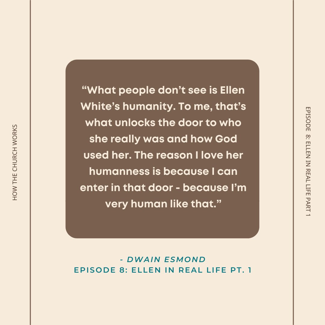 Parts 1 and 2 of Ellen in Real Life is now available for you to dive deep! Tune into episodes 8 and 9 to get an inside perspective of one of Adventism's most prominent figures: Ellen G. White. 
howthechurchworks.com/listen #adventisthistory