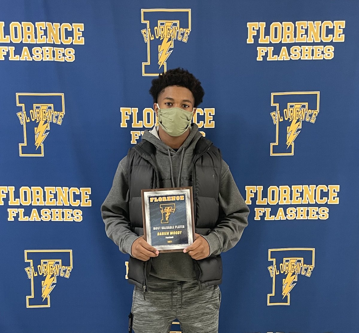 FTSD_Athletics's tweet photo. Flash Nation Fall Awards:  Congrats to our football players who won individual team awards:

MVP - Darien Woody
Most Improved - Nick LeVach
Practice Player - John Paul Dunphy

Congrats all!!  
@FTSD_football 
 
#GoFlashes https://t.co/9OYa6o6dk7