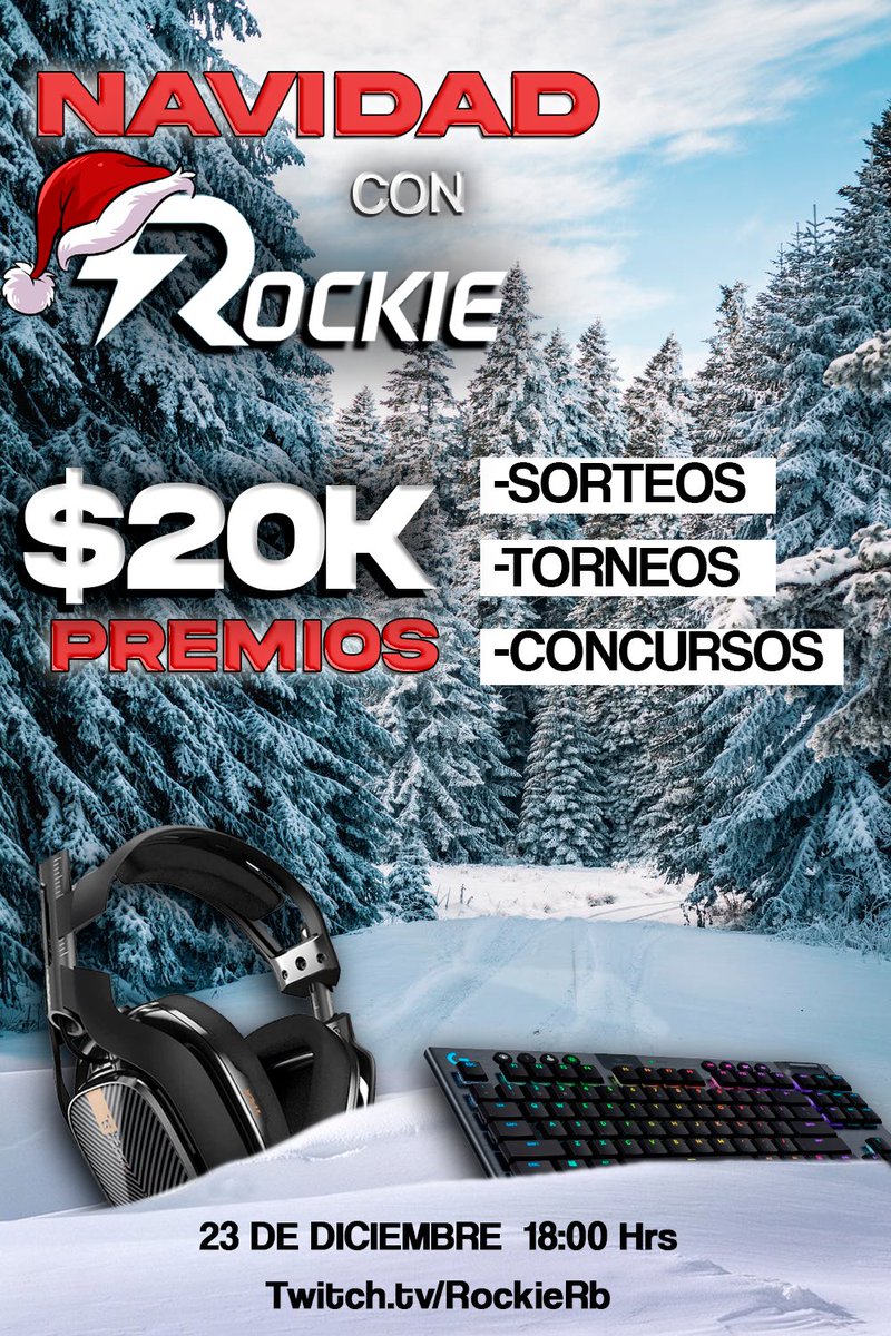 elrockiee's tweet photo. Este 23 de diciembre voy a hacer un stream especial de navidad, voy a regalar algunos Astro A40, Teclados G915 y dinero en efectivo, haremos torneo en Fortnite ,Cocurso de Setups y sorteos.

Lo que tienen que hacer pa participar es:

-Dar Like Y Rt 👀
-Seguir a @ASTROGamingMX 🔥 https://t.co/cgVhSMIHMf