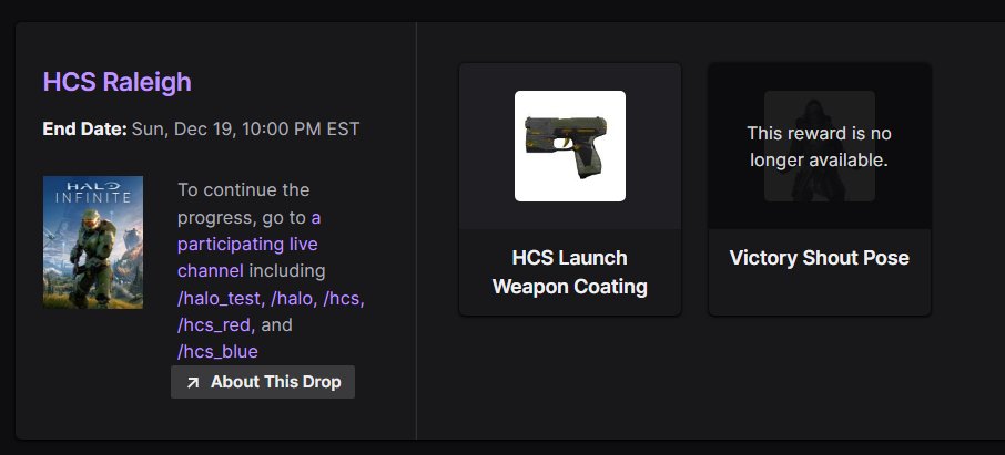 Hey <a href="/TwitchSupport/">Twitch Support</a> and <a href="/HaloSupport/">Halo Support</a>, why can't I claim this drop? It's not 10 PM yet
