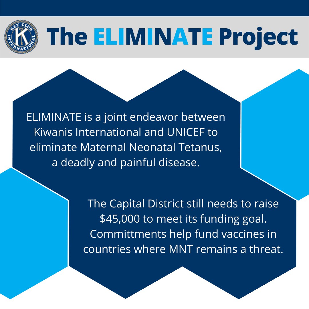 Hey Key Clubbers! 👋

Following our monthly theme, here’s a quick overview of the ELIMINATE project! You can learn more by going to the projects &amp; partners section of our website!