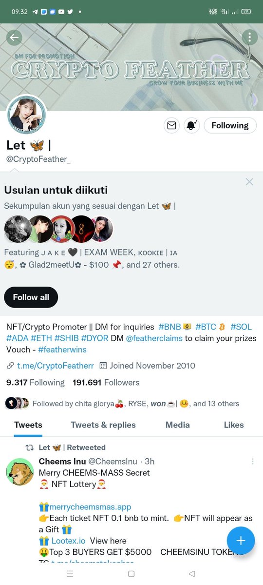 ezzy_of's tweet photo. @chitaglorya__ @CryptoFeather_ Done https://t.co/3ujN8yl9zA