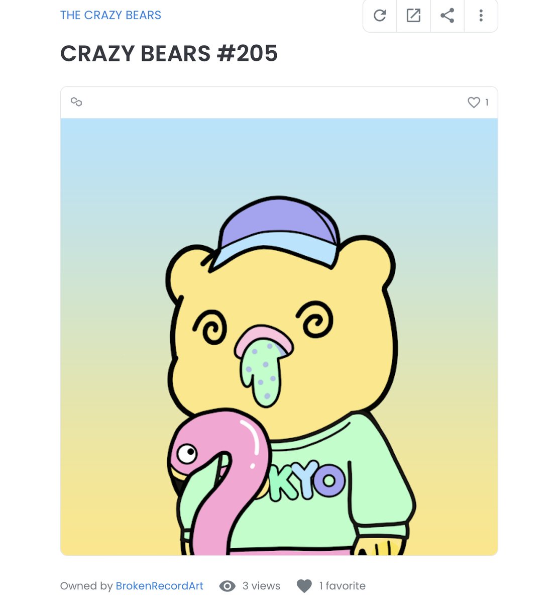 CrazyBearsNFT's tweet photo. Thank you so much for your purchase!🎉
Welcome to our community,  @BrokenRecordArt !

#CrazyBearsNFT #NFT #NFTs #nftart #NFTartist #nftcollectors #NFTcommunitiy #NFTProject https://t.co/F8IkPa341E