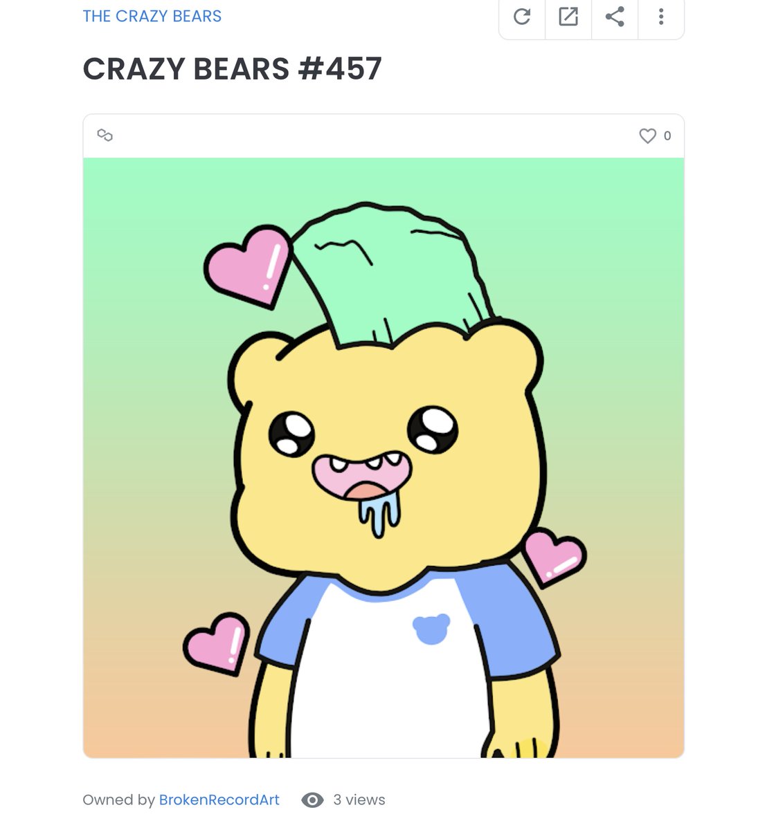 CrazyBearsNFT's tweet photo. Thank you so much for your purchase!🎉
Welcome to our community,  @BrokenRecordArt !

#CrazyBearsNFT #NFT #NFTs #nftart #NFTartist #nftcollectors #NFTcommunitiy #NFTProject https://t.co/F8IkPa341E