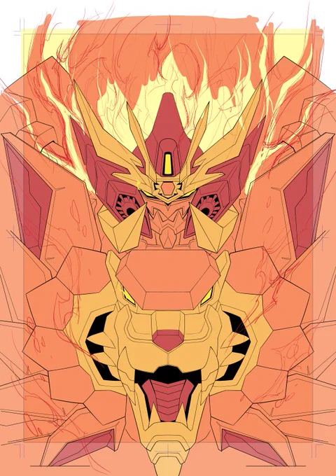表紙過程
あんまり違いはないな・・・
「覇界王～ガオガイガー対ベターマン～ the COMIC」第4巻発売中～
#ガオガイガー #ベターマン #覇界王
#スパロボ #スーパーロボット大戦30 