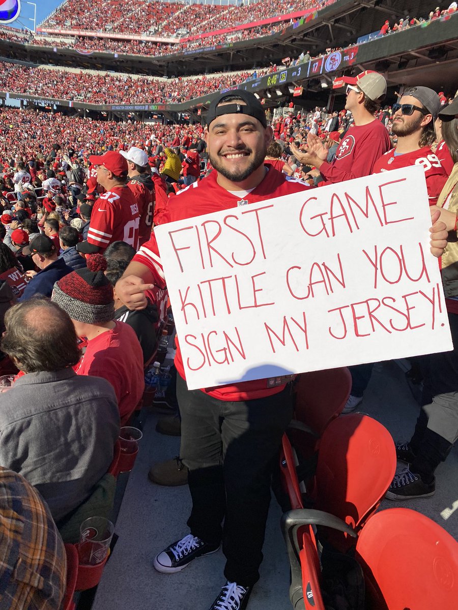 First game was a fun but couldn’t get <a href="/gkittle46/">George Kittle</a> sig