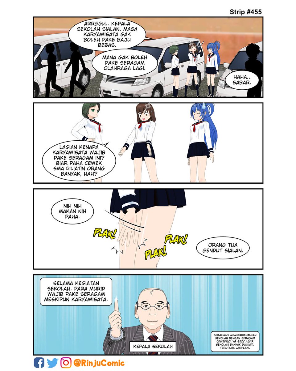 RinjuComic's tweet photo. padahal pgn pake baju bebas 😩

#RinjuComicStrip #RCMaya #RCJun #RCLisa https://t.co/MZMmBn8vQh