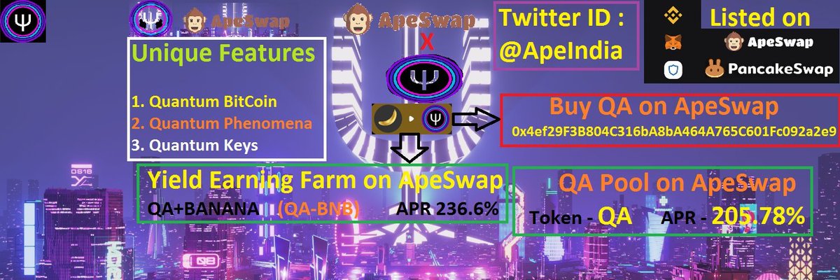 ApeIndia's tweet image. #QuantumAssets @QuantumAssetsQA @ape_swap #ApeSwap