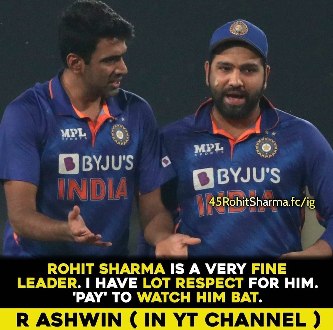 rohitions45's tweet photo. He Replaced Me In India U17 In One Of The Match As I Played As A Batsman During That Time, Ashwin Added...

Ashwin or Chahal, Which Spinner Will Play Major Role In Upcoming T20 WC ??🤔

#RohitSharma #Rohitions45 #SAvIND https://t.co/GVmN5y8lPE