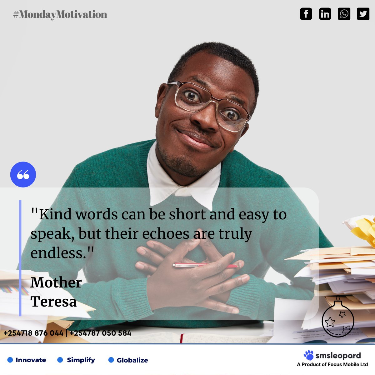 SMSLeopard's tweet photo. It's important to remember to show your customers you are grateful. #SMSLeopard #Monday Motivation #SimplySMS https://t.co/k0ruCrlga7