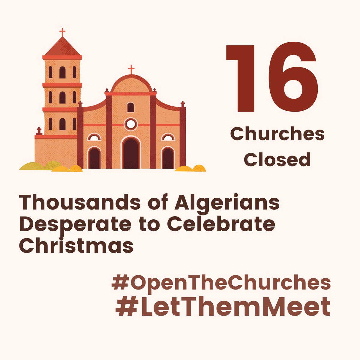JubileeC's tweet photo. Just like at Christmas - King Herod could not stop the wisemen from worshiping the King. Let the #AlgerianChurch be #freetoadore Jesus. #LetThemMeet #roomtomeet
#openthechurches https://t.co/DmLlNuD3X0