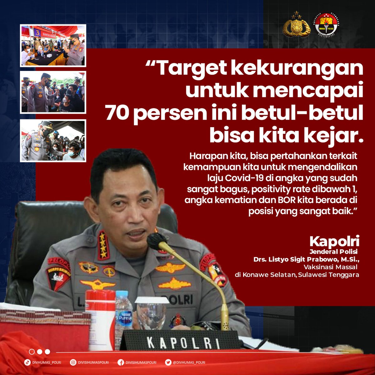 endharChy's tweet photo. Kapolri Jenderal Polisi Drs. Listyo Sigit Prabowo, https://t.co/2kp9kMKGjk., 
Vaksinasi Massal di Konawe Selatan, Sulawesi Tenggara

#ProkesAtasiPandemi
Vaksinasi Cegah Omicron https://t.co/BBSeFPf495