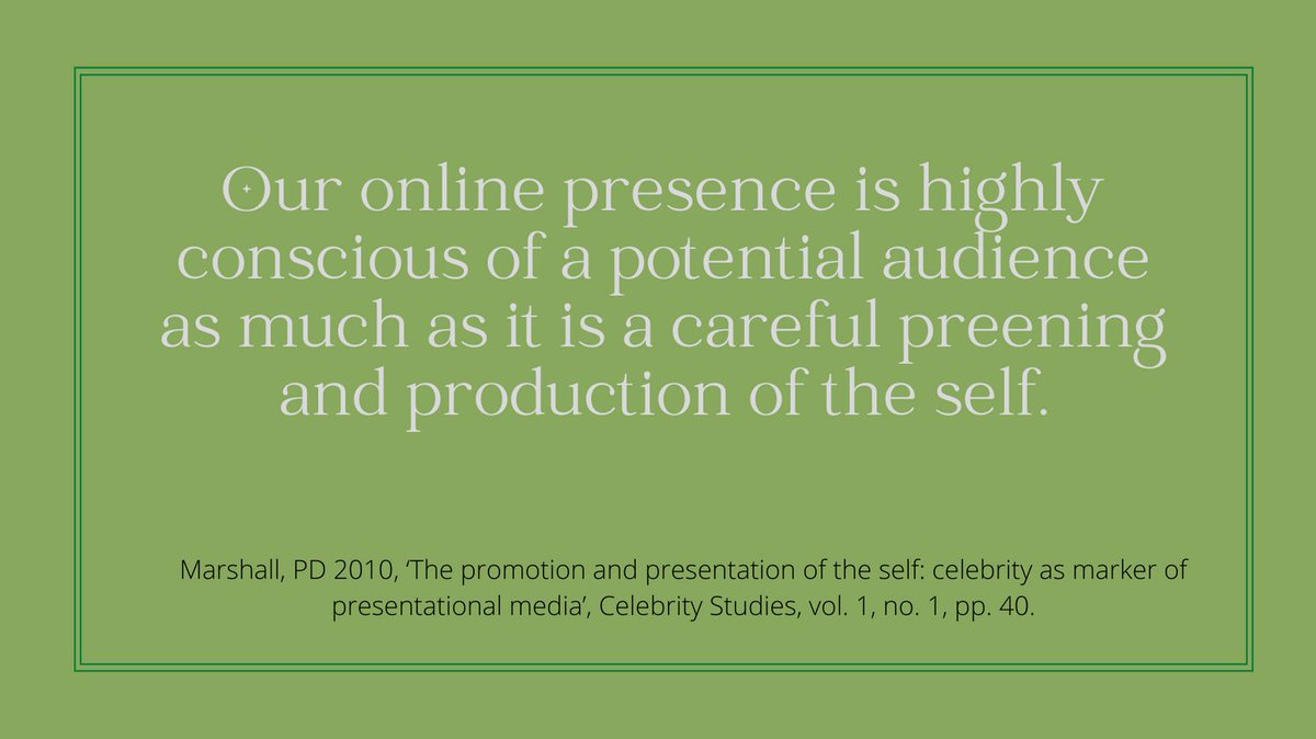 Shelly_Taylor10's tweet photo. In thinking about what and how much we post online and which platform we use we consider our audience but we also consider what image we will be presenting with this online display.  #ALM101 https://t.co/prvx1sRFFn