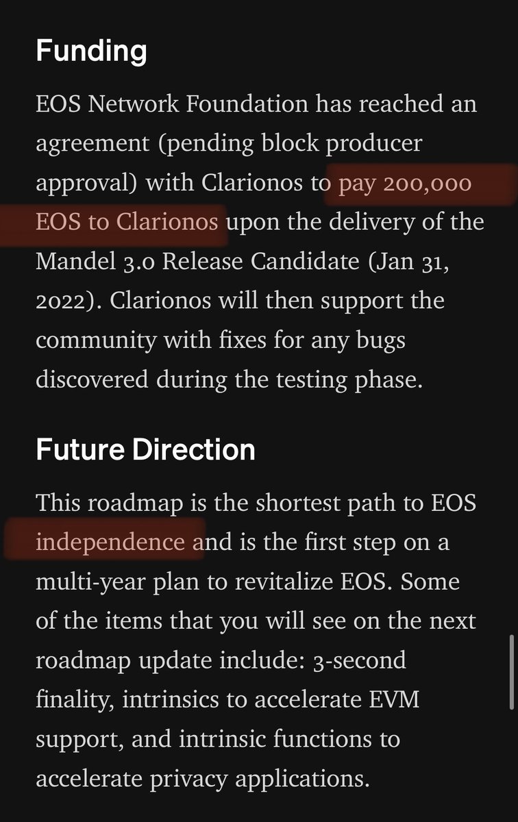 herrandersen's tweet photo. @RealEdenOS @bytemaster7 @EosNFoundation @yveslarose @EdenOnEOS It sounds like an old Larimer song.
Engange in a project &amp; abandon it rather sooner than later.
Like with @steemit and #eos before.

Plus I am missing the point, where paying #Clarionos to maintain a codebase is any different or more independent than what EOS had with @b1. https://t.co/AHPsb0Qi6s
