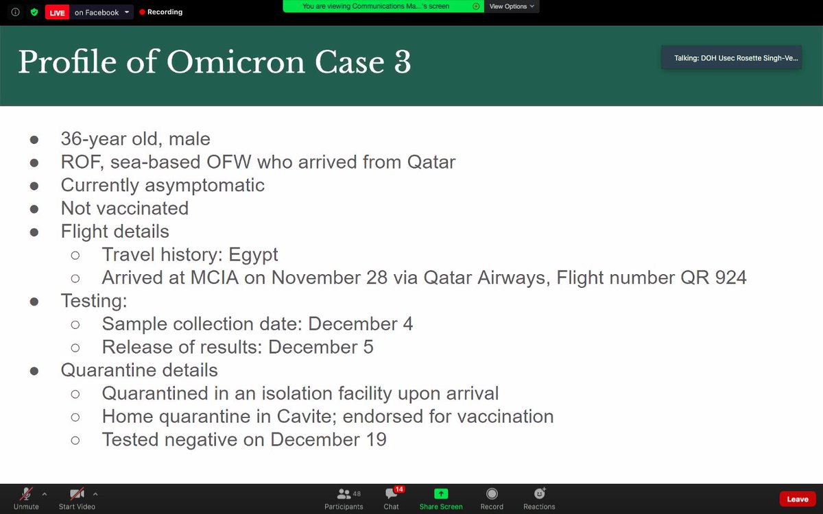 ABSCBNNews's tweet photo. JUST IN: The Philippines detects another case of #COVID19 omicron variant, this time in an unvaccinated returning overseas Filipino with travel history from Egypt | via @raphbosano https://t.co/AaQ4RktsYG