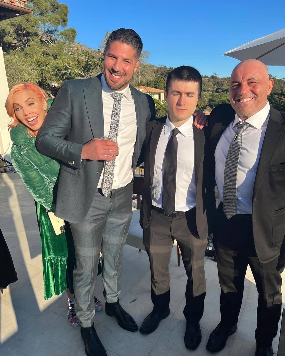 Lex Fridman on X: It was fun hanging out with @joerogan @whitneycummings  @brendanschaub and many other amazing people yesterday. Congrats to  @andrewschulz on tying the knot and the beautiful heartfelt words. Closed