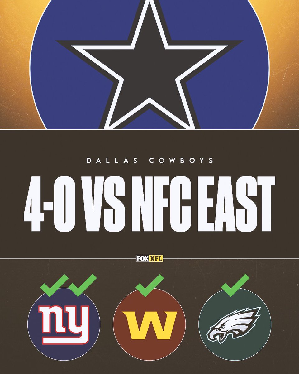 NFLonFOX's tweet photo. Undefeated against their division 😤 @dallascowboys https://t.co/Mhdudw1VAw