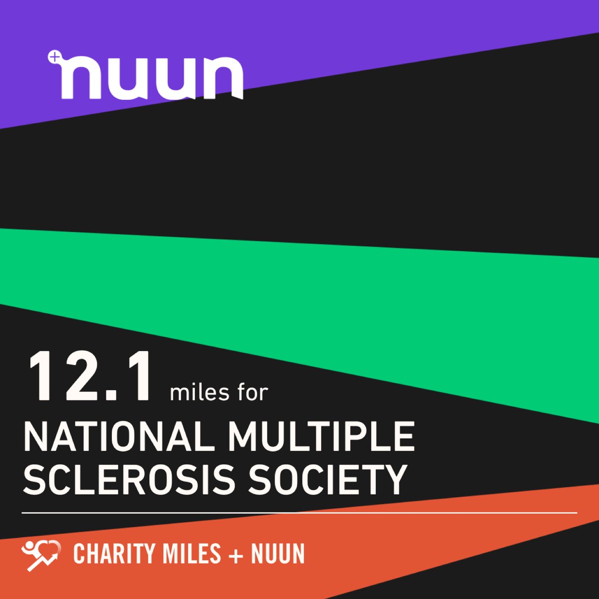 Bill ran 12.1 miles @CharityMiles for @mssociety sponsored by @nuunhydration. Join the #muuvment! #nuunlife