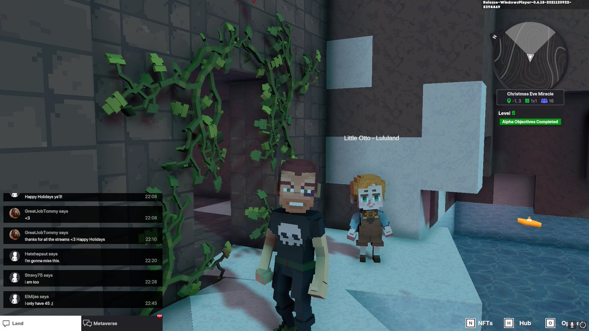 Buzz_Lightbeer_'s tweet photo. @TheSandboxGame @LuluLand_World 
Found all 58 snowmen!!
The quest tracker went away and I don't know how to check it so here is a screenshot of my game without the quest tracker and without the quest notification above little Ottos head https://t.co/JirKNDlDri