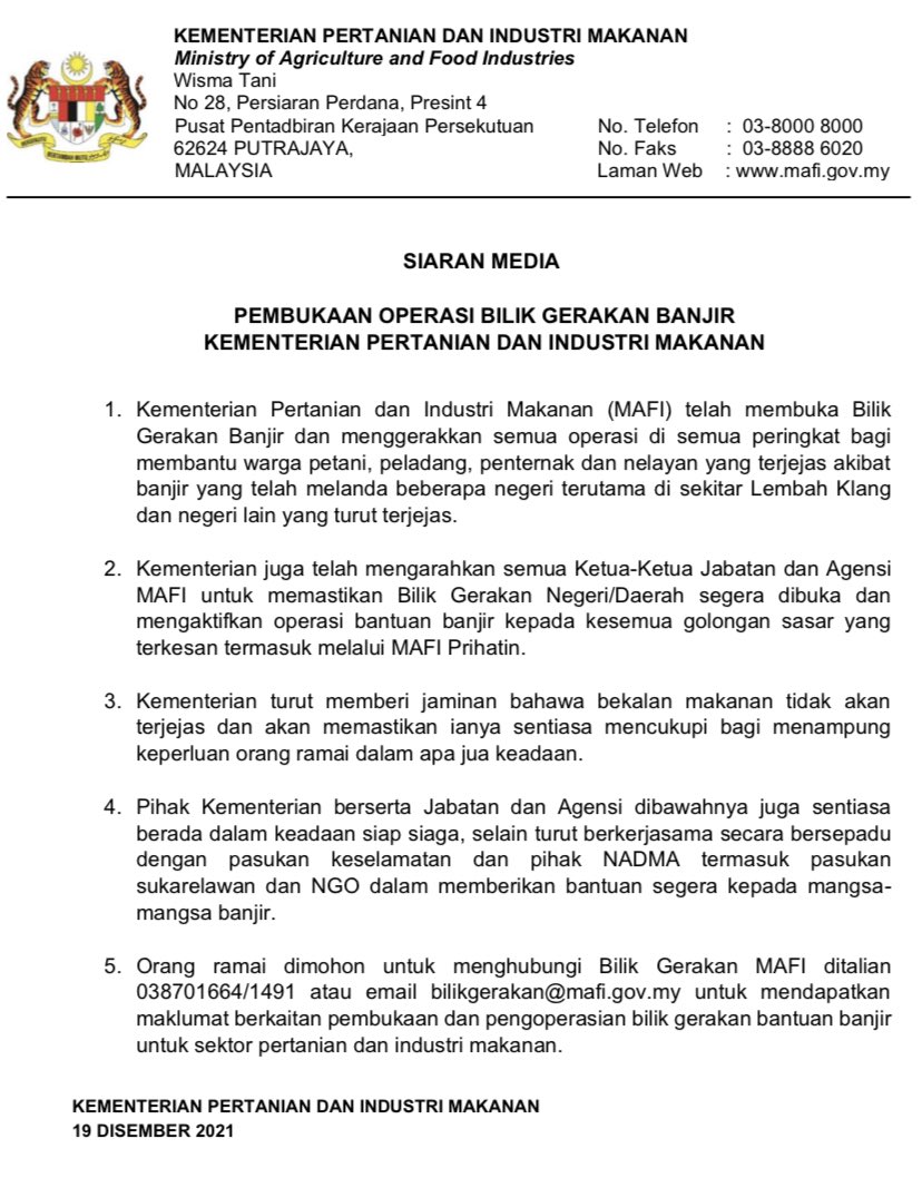 TVPertanianDOA's tweet photo. Saya menyeru Jabatan Pertanian Negeri dan Daerah mengambil cakna akan musibah yang telah menimpa seluruh warga tani yang terkesan &amp; terjejas.

#myDOA #InfoBencanaDOA https://t.co/e6bS8eJRjQ