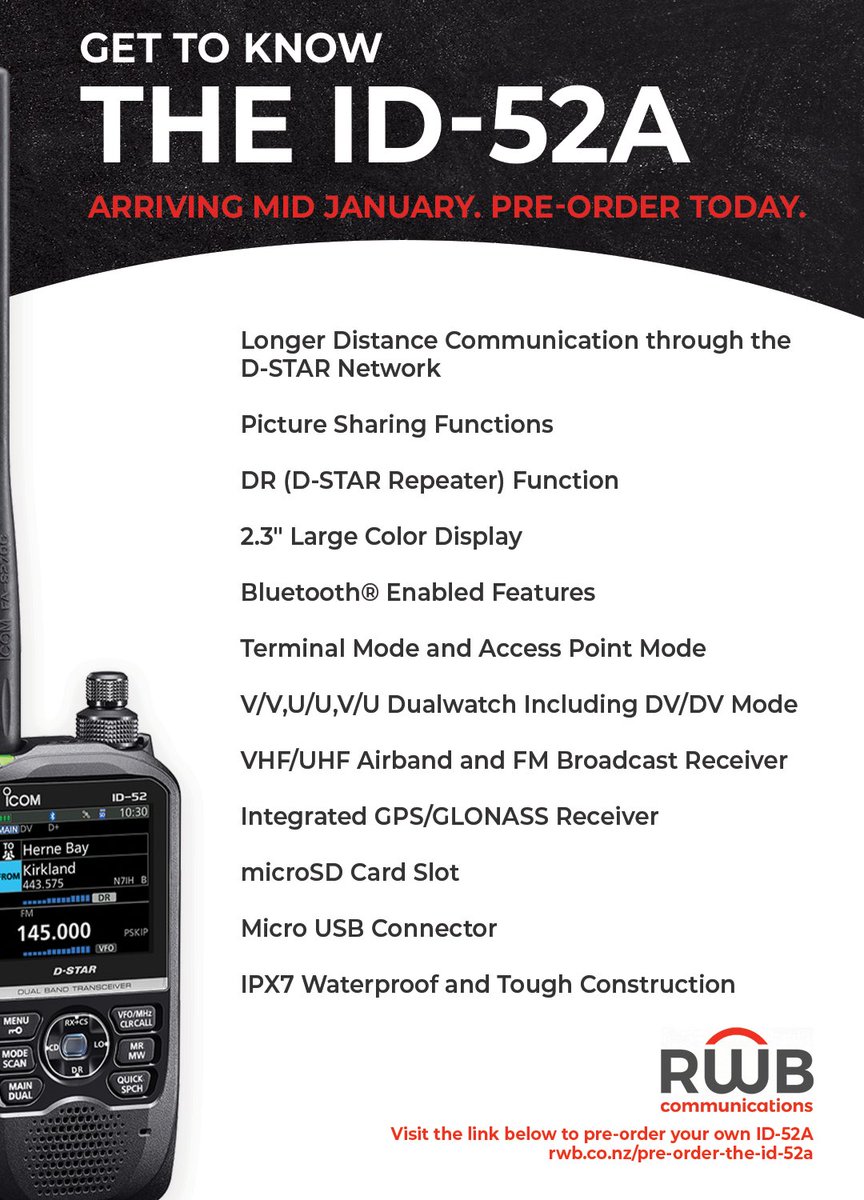 RWB_NZ's tweet photo. The spotlight is on our new arrival coming mid January. Find out more about what the ID-52A has to offer: https://t.co/kCXCNBbwPh https://t.co/mAxIGJ5oZa