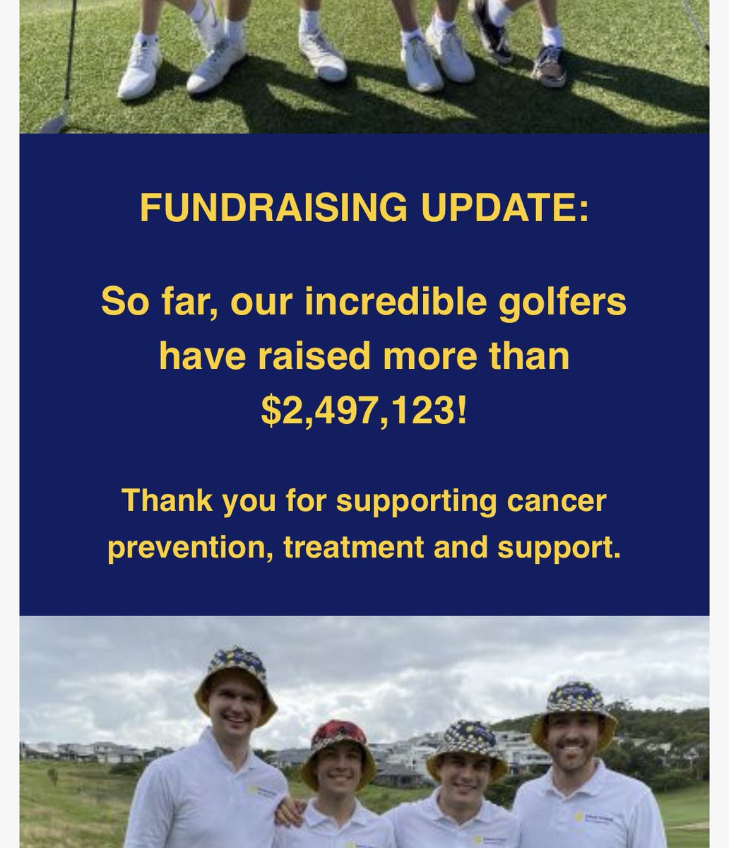 Andy Maher (@andymaherdfa) on Twitter photo To all who have chipped in to support the #TheLongestDay - and you bloody legends who took on the challenge - this is where we’re currently at for the <a href="/CancerCouncilOz/">CancerCouncilOz</a>. Nuthin’ good about cancer, but there’s plenty right with a community committed to helping out. 👊❤️⛳️ To all who have chipped in to support the #TheLongestDay - and you bloody legends who took on the challenge - this is where we’re currently at for the <a href="/CancerCouncilOz/">CancerCouncilOz</a>. Nuthin’ good about cancer, but there’s plenty right with a community committed to helping out. 👊❤️⛳️