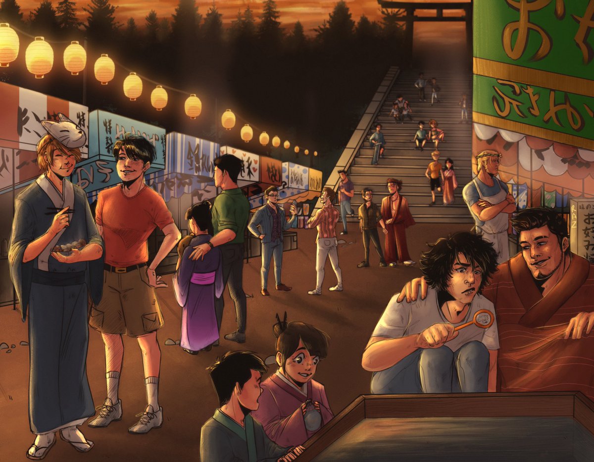 Razorflame45's tweet photo. My art for @JudgmentZine !! 

I had so much fun and everyone’s work all came out so beautiful !! I hope everyone else enjoyed what came out of this beautiful zine ❤️❤️
#Judgment #JudgeEyes #LostJudgment https://t.co/o4gjbgzwcx