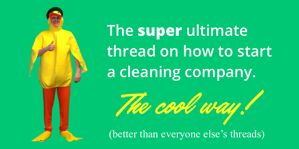 davidwloria's tweet photo. Hi all, I'd like to present to you the greatest cleaning company thread of all time. I'm going to keep adding to it for the next week or so. 

From beginning to cleaning company nirvana. https://t.co/aFfnALOZJw