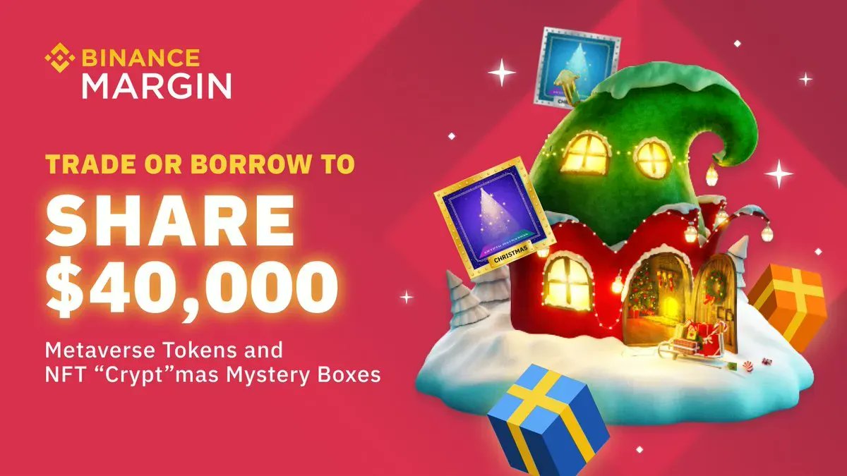 Start your Christmas journey with Binance Margin

🎅🏻 Up to $40,000 &amp; 500 Mystery Boxes to be shared.
🎅🏻 Complete the #Metaverse challenge here 👉🏻  bit.ly/3pdNiAJ