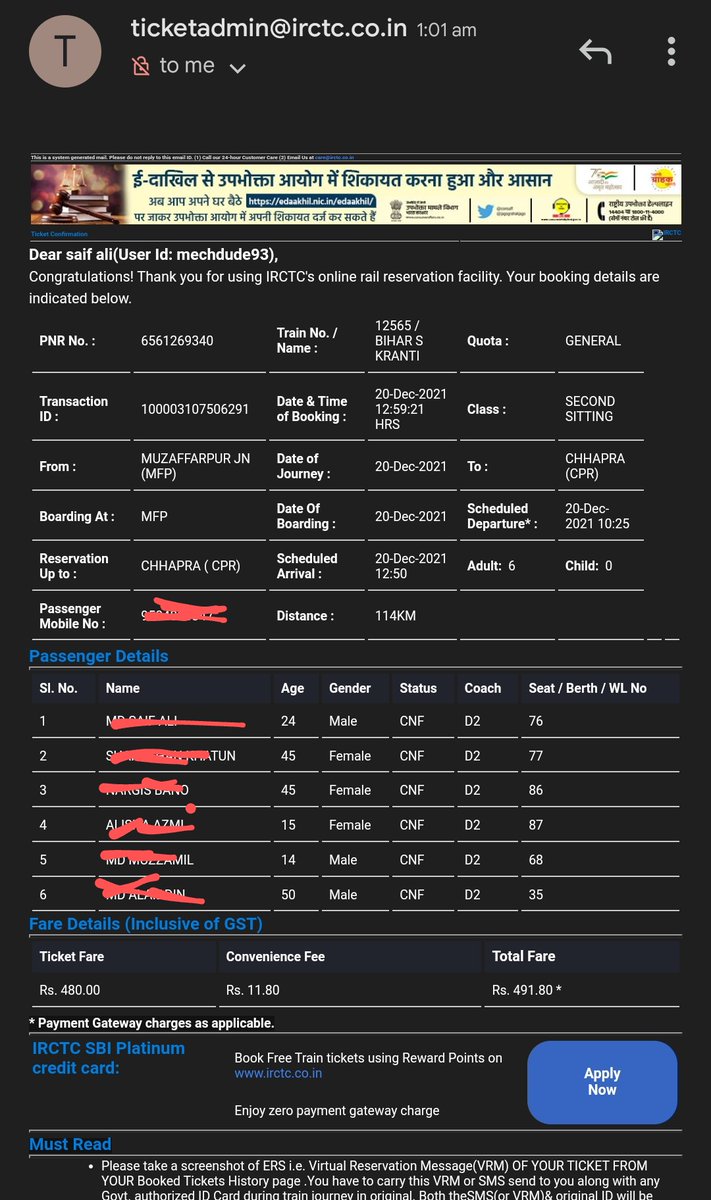 _mr_saif26's tweet photo. Tarin No. - 12565 ( 20-12-21 ) 
2S ke name pr online and counter booking ke bad aisa situation ki log ticket  lekr apne seet Tak nahi ja sakte iska jimmewar kon?
@narendramodi @PMOIndia @RailMinIndia @AshwiniVaishnaw @TheLallantop @thewire_in @BJP4India @ndtv https://t.co/dttYDXaq3l