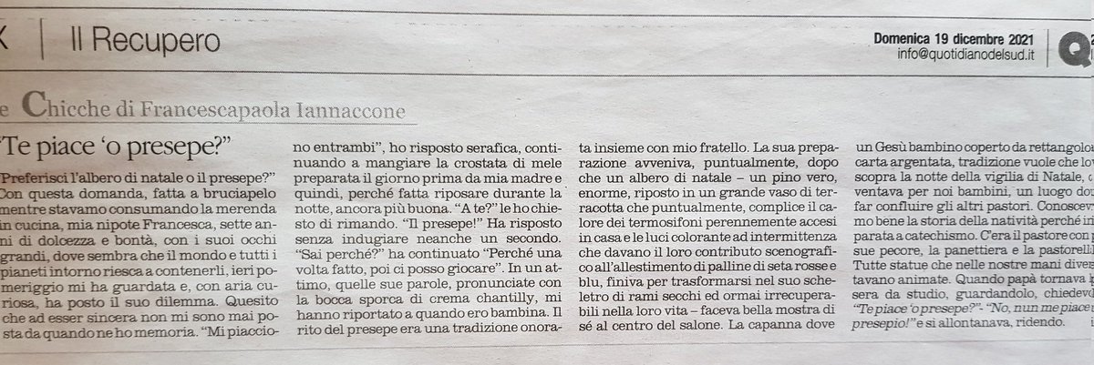 francescapaola3's tweet photo. Il continuo dilemma tra albero di natale e presepe.
Ne ho parlato sul @LAltravoce #Insertoculturale #Mimì nella #rubrica #LeChicche https://t.co/PfC6m8J6zj