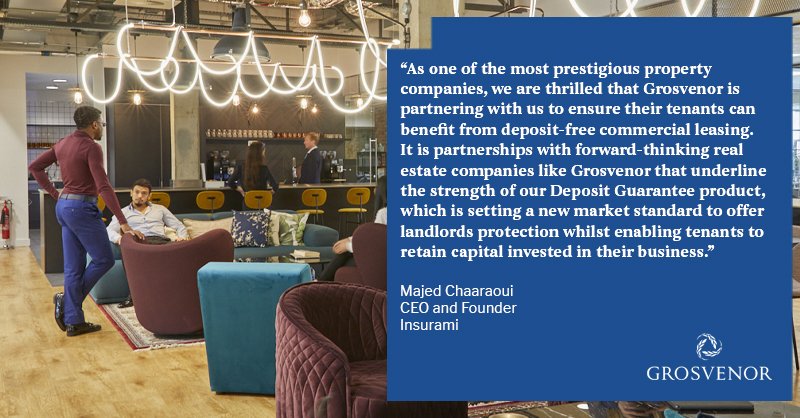 We've partnered with <a href="/insurami/">Insurami</a> to trial deposit-free leasing for tenants at 25 EP, our first fully serviced office in #Belgravia. Instead of locking up cash in a deposit, tenants can save over 95% of upfront deposit costs through a small monthly fee grosvenor.com/news-and-insig…
