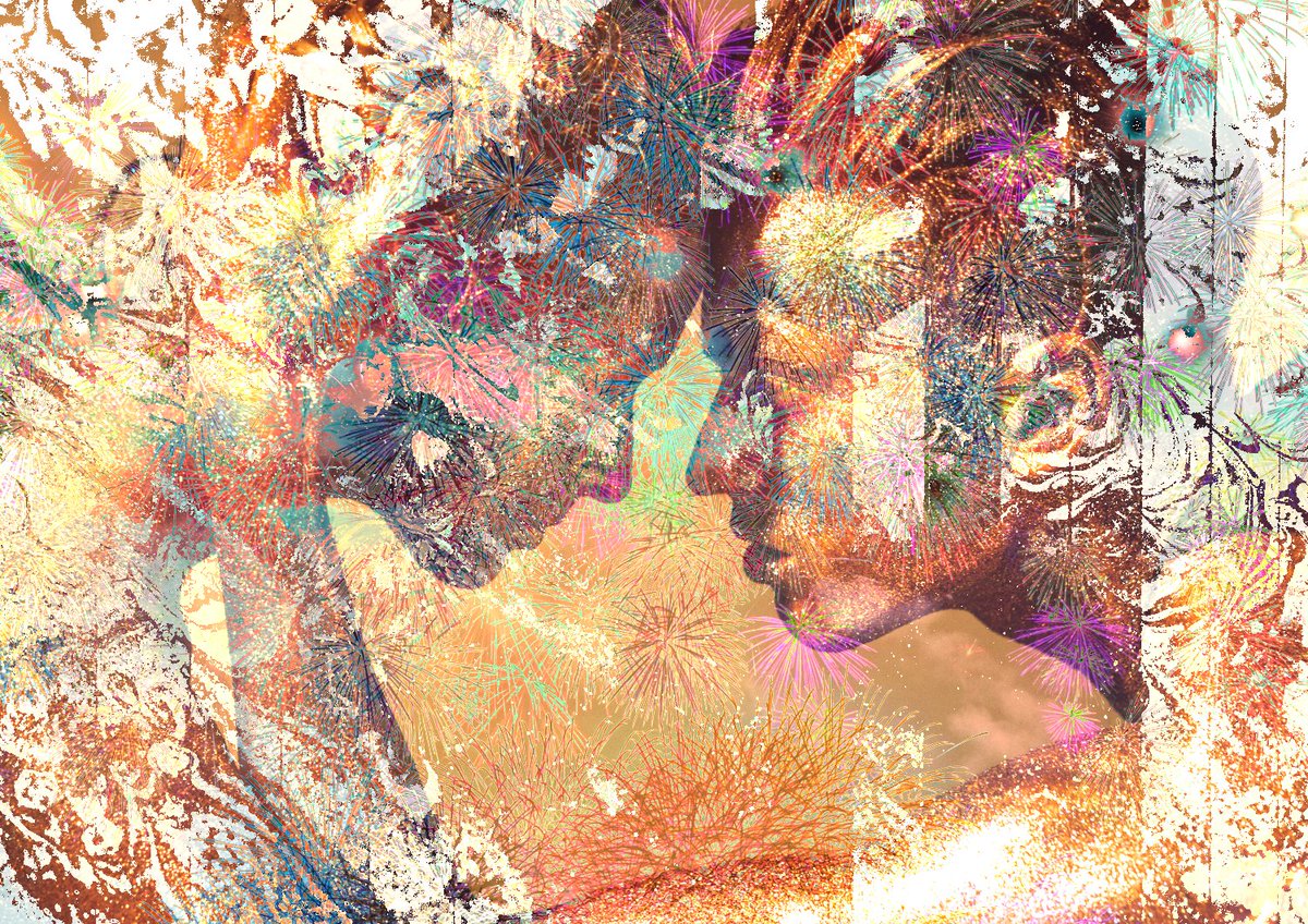 LuvcraftArt's tweet photo. A firework of passion in this beautiful golden picture.
---
#digitalart #collage #voice @voicehq #nftart #cryptoart #composition #message #colorful #voice #nft #nftart #voicecom #voicenft https://t.co/hhbNhWHe4t