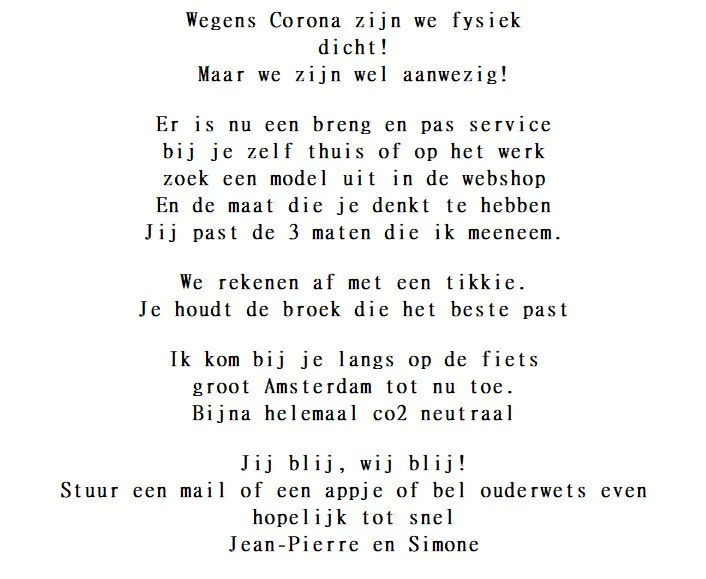 Ik heb en dinsdag al paar ritjes. Staan niet kostendekkend maar in ieder geval niet stilzitten. Dus als je ook een #mudjeans of iets anders van de site eerlijkwaar.eu of lambrebag.nl  laat maar weten zorg ik  voor Kerst word bezorgd op fiets in GROOT Amsterdam