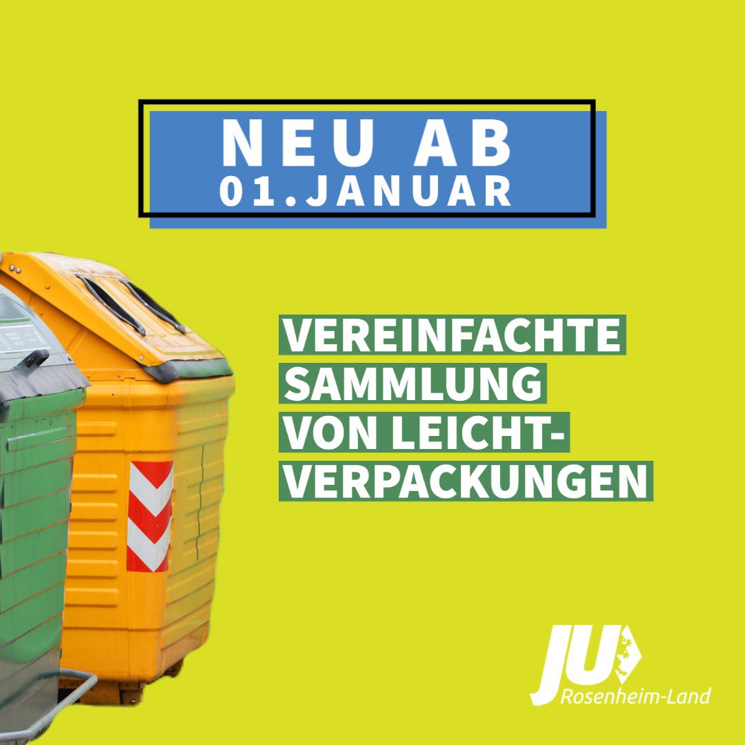 Ab dem 01. Januar 2022 wird das Mülltrennen für die Bürgerinnen und Bürger im Landkreis Rosenheim leichter 💪🏻 Weitere Informationen dazu findet ihr hier: abfall.landkreis-rosenheim.de/index.php/neui… @Kreis_Rosenheim