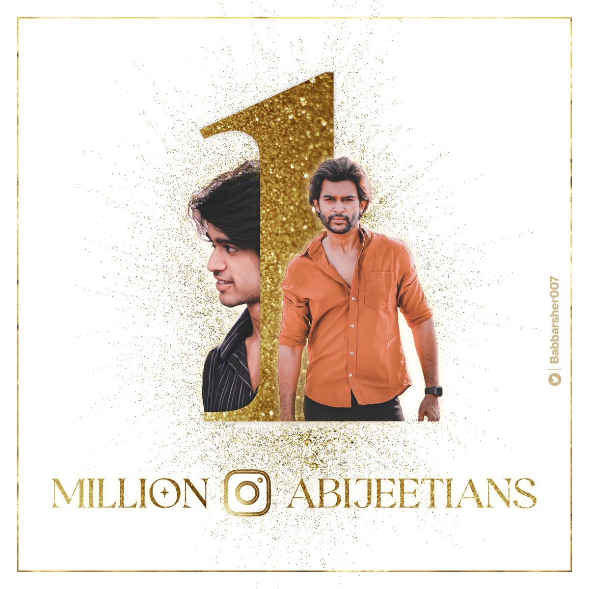 BabbarSher007's tweet photo. 1M Strong 🔥
#Abijeet #Abijeetians 
#1MFollowersForAbi https://t.co/CTT4YAo2EK