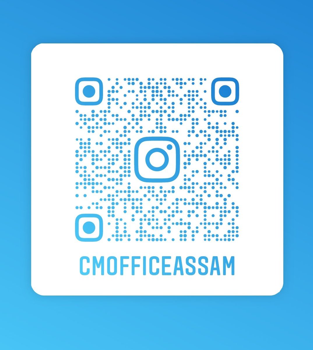 Chief Minister Assam (@cmofficeassam) on Twitter photo We are now on Instagram!
Follow us to get the latest updates on the development journey of Assam under the leadership of Hon'ble CM Dr <a href="/himantabiswa/">Himanta Biswa Sarma</a>.
Click here: instagram.com/cmofficeassam?…
Or
Scan the QR code below We are now on Instagram!
Follow us to get the latest updates on the development journey of Assam under the leadership of Hon'ble CM Dr <a href="/himantabiswa/">Himanta Biswa Sarma</a>.
Click here: instagram.com/cmofficeassam?…
Or
Scan the QR code below