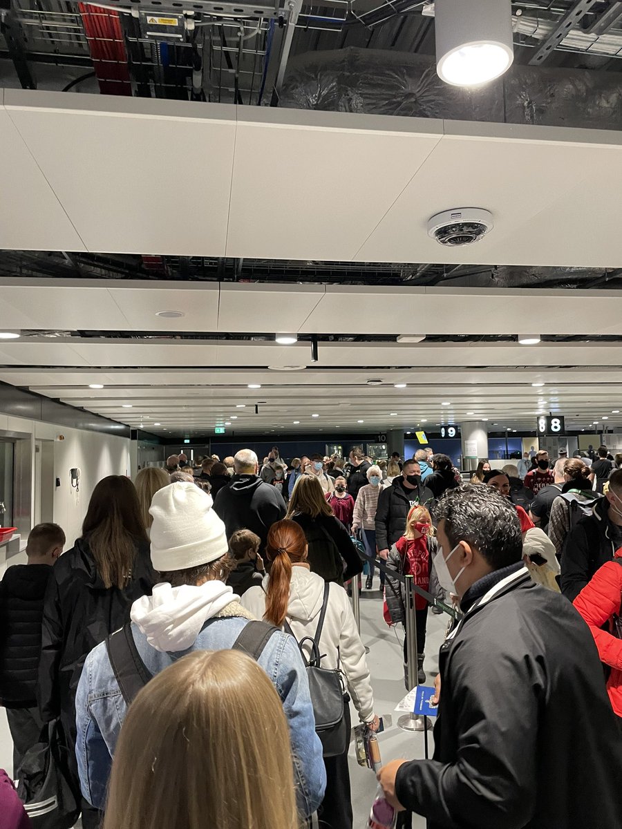 The scenes at <a href="/ManchesterAirp/">ManchesterAirport</a> - nothing in place for distance, staff not wearing masks, making everyone feel very unsafe. The motto “hands, face SPACE” seems to be completely out of the window?! PING <a href="/guardiannews/">Guardian news</a> <a href="/BBCNews/">BBC News (UK)</a>