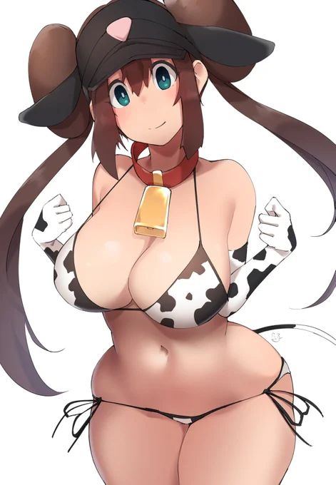 丑年が終わってしまうので毎日牛柄ビキニを描く🐮 あと10日 
