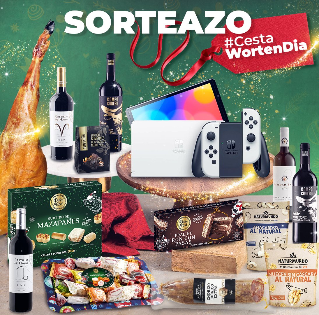 DIA_Esp's tweet image. SORTEAZO #CestaWortenDia 🥳Gana una Nintendo Switch, una pata de jamón e increíbles productos de la #NuevaCalidadDia
 
🌟Sigue a @WortenES y @DIA_Esp
🌟Menciona a un amigx junto a #CestaWortenDia
🌟Haz RT

⏳Hasta el 26/12. 
¡Muchas suerte a todos!🍀
BBLL: bit.ly/3shgs3L