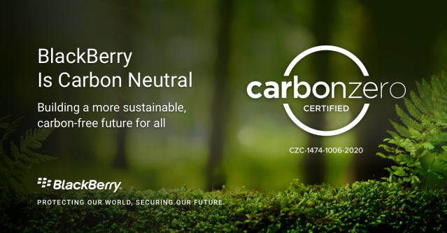axelconrad's tweet photo. We’re carbon neutral – and that’s just the start. #BlackBerry is also investing in carbon removal, to achieve a negative carbon footprint. All part of our commitment to sustainability. Learn more: https://t.co/jyYhlfbOph https://t.co/cscAftVKOm