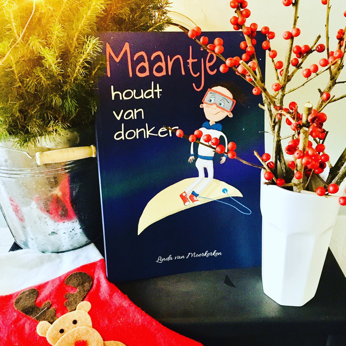 lvmoerkerken's tweet photo. #Maantje onder de kerstboom? Dit #prentenboek is heel geschikt om samen met kinderen te lezen vanaf 3 jaar. Bestellen kan via link in bio! #kerst #cadeautip https://t.co/Mqn1u2LpuJ