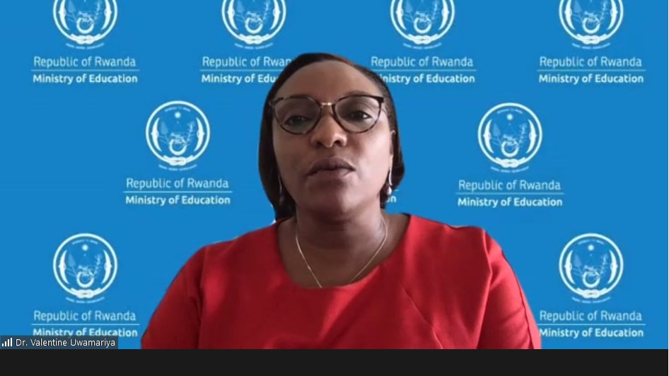 Rwanda_Edu's tweet photo. Dr. Valentine UWAMARIYA, Minister of Education & also member of @STEMWomenRwanda, opened the virtual 2nd Symposium of Rwanda Association for Women in Science & Engineering #RAWISE held under the theme 'Rwandan Women's Participation in STEM R&D-Current Status,&Future Perspectives' https://t.co/dZEencpYN4