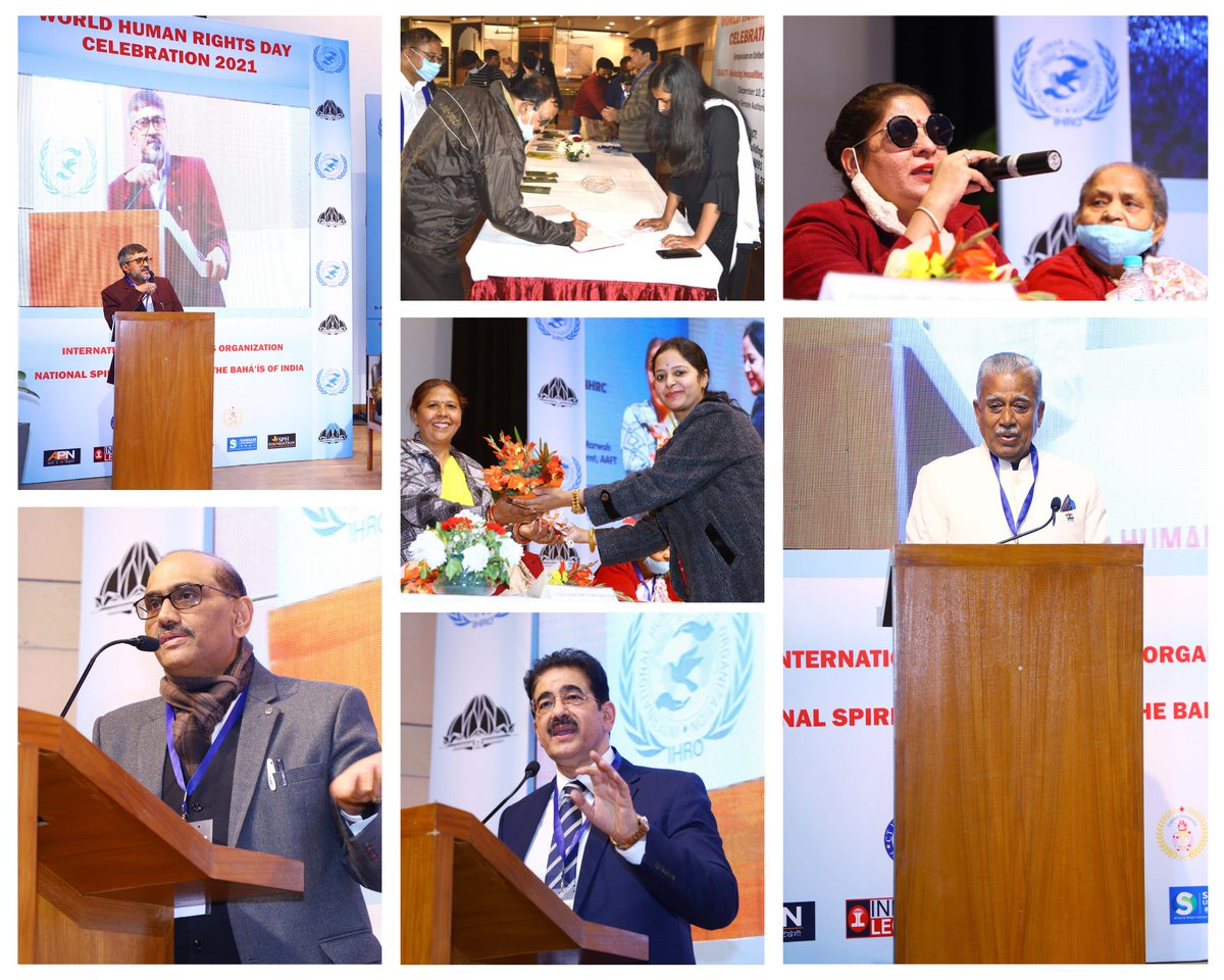 BahaiOPAIndia's tweet photo. On 10th December, 2021, the Office of Public Affairs of the Bahá’ís of India in collaboration with the International Human Rights Organisation, New Delhi, observed World Human Rights Day. 
#worldhumanrightsday #Humanrights #bahaiopaindia #india #IHRO https://t.co/YiCTqNnmqa